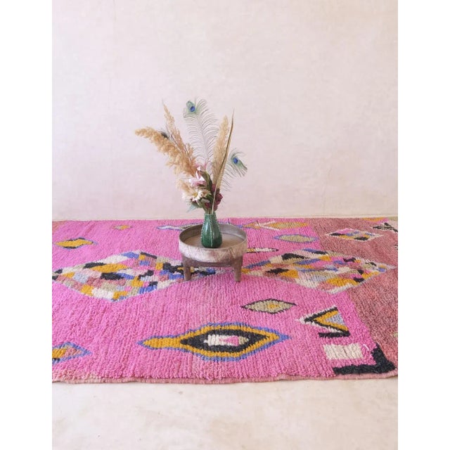 Pink Pink Boujad Moroccan Rug - 10.3 X 6.2 Ft For Sale - Image 8 of 8
