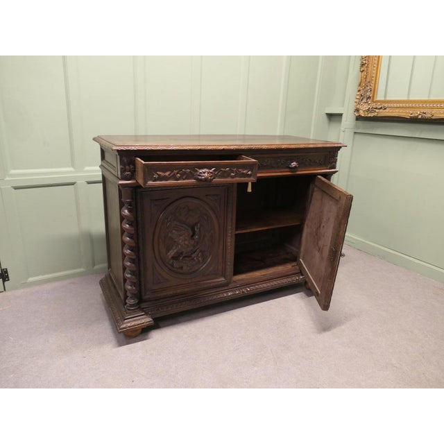 French Buffet in Carved Oak For Sale - Image 4 of 8