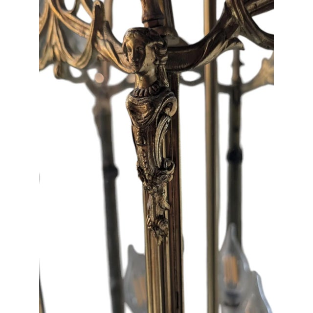 Early 20th Century Early 20th Century Petit Trianon Style Brass Hanging Lantern For Sale - Image 5 of 8