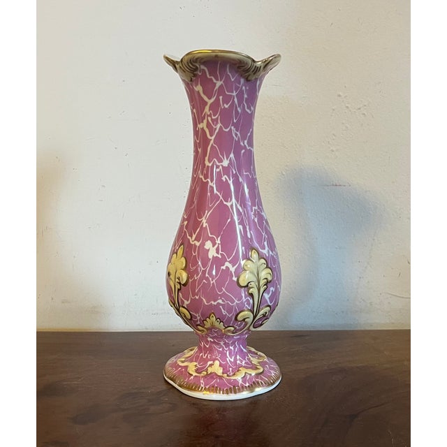 Antique Early 19th Century English Regency Pink Porcelain Baluster Vase in the French Louis XVI Taste For Sale In New York - Image 6 of 11