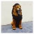 Unique handmade statue of a lion. This Hollywood Regency statue, crafted from hand-painted ceramic and made in Italy, will...