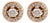 Vintage 2.20 Carat Diamond 14k Yellow Gold Stud Jacket Earrings, Pair For Sale