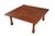 American Late 20th Century Artisan Mission Arts & Crafts Craftsman Style Cherry Coffee Cocktail Table 44" For Sale - Image 3 of 12