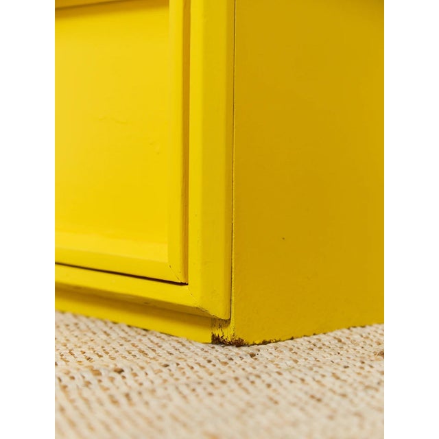 Mid 20th Century Yellow Eight Drawer Bamboo Dresser For Sale - Image 9 of 12