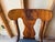 Brown Early 20th Century Set of 6 Crotch Flame Mahogany Empire Style Saber Leg Dining Chairs For Sale - Image 8 of 18