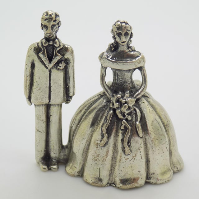 Vintage Italian Silver 800 Bride and Groom Figurine, 1970s For Sale - Image 11 of 11