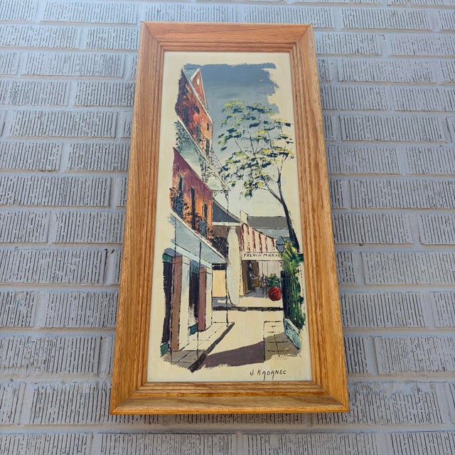 Joseph Kadanec Oil Painting, "French Market Coffee Shop", 1960s For Sale In Denver - Image 6 of 10