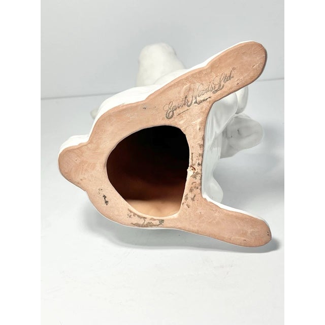 Earth Needs Ltd. Pottery Tall White Glazed Ceramic Rabbit Bunny | Chairish