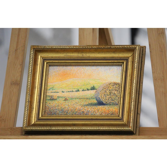 Everwyn, Impressionist Wheat Field Landscape, Oil Painting, Framed For Sale - Image 7 of 15