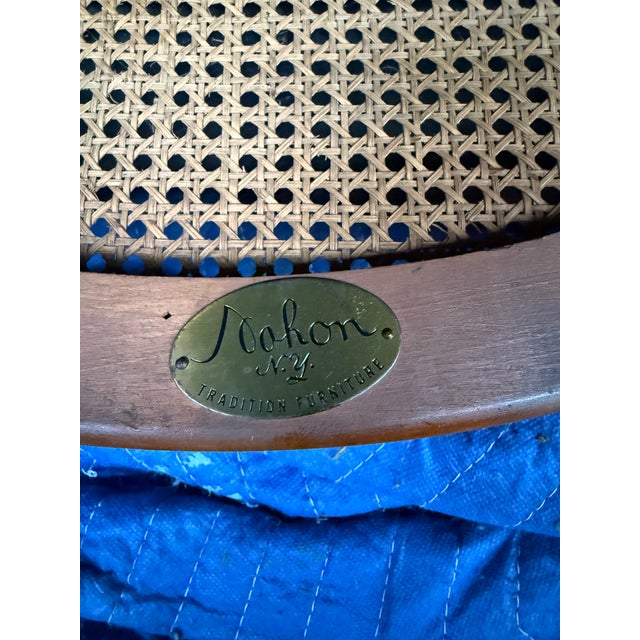 Brown Vintage Mid Century Nahon of New York Round Center Table For Sale - Image 8 of 9