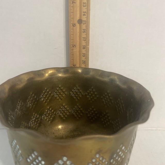 Hammered Brass Planter For Sale In Dallas - Image 6 of 6