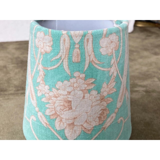 French Country Antique French Fabric Chandelier Shade For Sale - Image 3 of 5