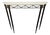Mid-Century Modern Italian Brass Console Table with White Marble Top, 1950s For Sale