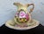 Victorian Vintage Hand-Painted Japanese Porcelain Pitcher & Basin Set With Gilt Scroll Handle – Yellow Rose Motif For Sale - Image 3 of 12