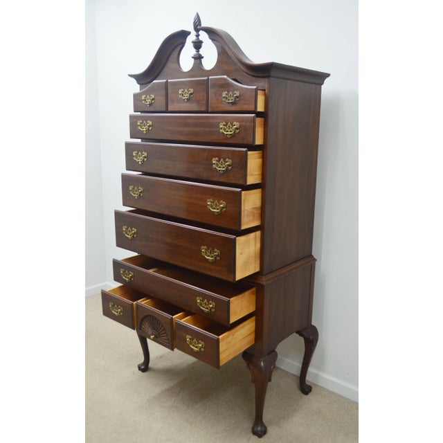 Brown Ethan Allen Georgian Court Cherry Highboy For Sale - Image 8 of 12