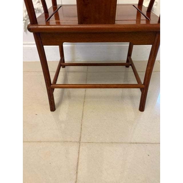 Brown Chinese Hardwood Armchair, 1920s For Sale - Image 8 of 9