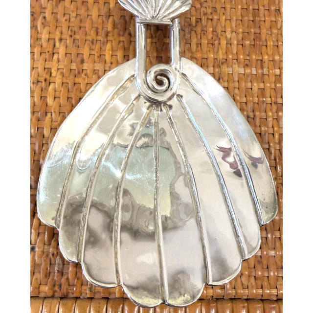 Metal Emilia Castillo Shells and Starfish Silver Serving Set For Sale - Image 7 of 12