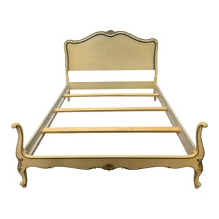 Vintage Drexel French Shabby Chic Style Full Size Four Poster Bed For Sale