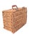 Vintage Wicker Hinged Picnic Basket For Sale - Image 4 of 8