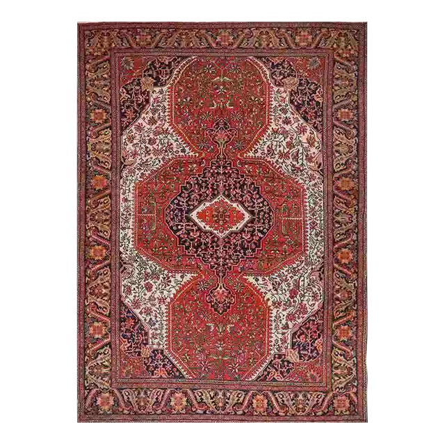 Antique Persian Farahan Area Rug 9’0″ X 12’0″ For Sale