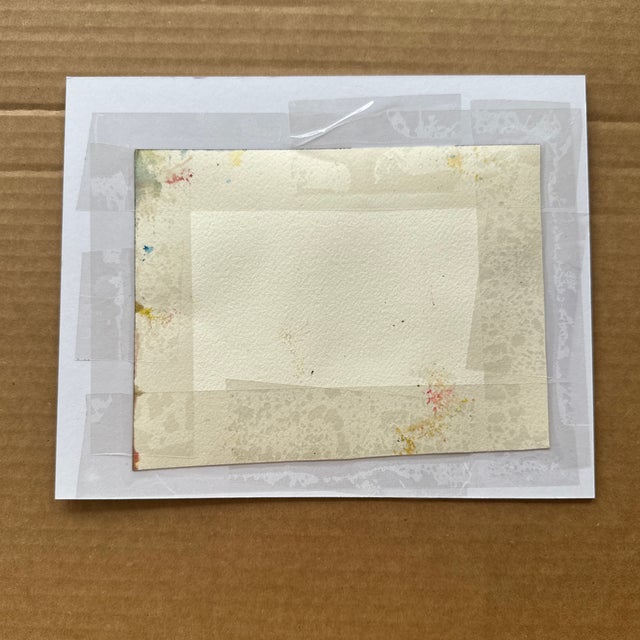 Contemporary “Wildflower Hillside” Original Matted Watercolor Landscape by Nancy Smith For Sale - Image 3 of 3