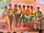 Large 1980s Vintage Haitian Folk Art Oil Painting by Edgar Brierre For Sale In Miami - Image 6 of 12