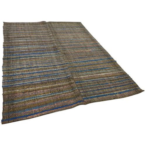 Textile Vintage Turkish Flatweave Kilim Rug For Sale - Image 7 of 7