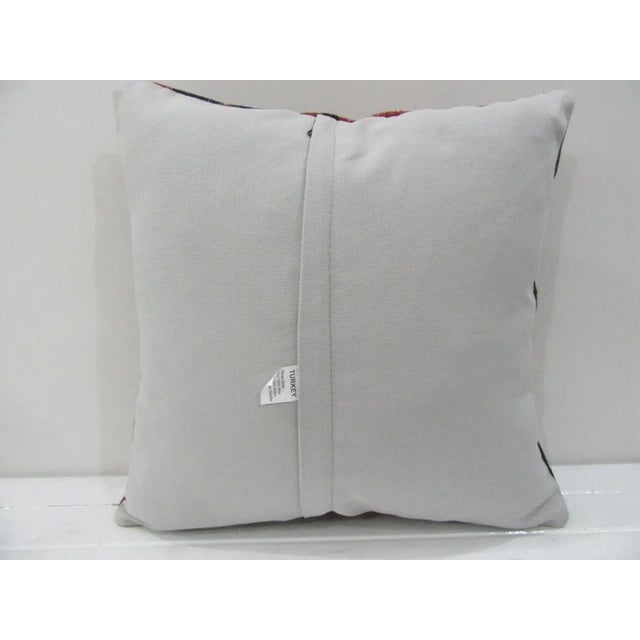 Contemporary Handmade Striped Turkish Kilim Pillow Cover For Sale - Image 3 of 4