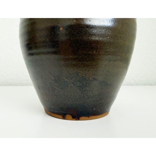 Ceramic Vintage Stoneware Jug, Signed For Sale - Image 7 of 11