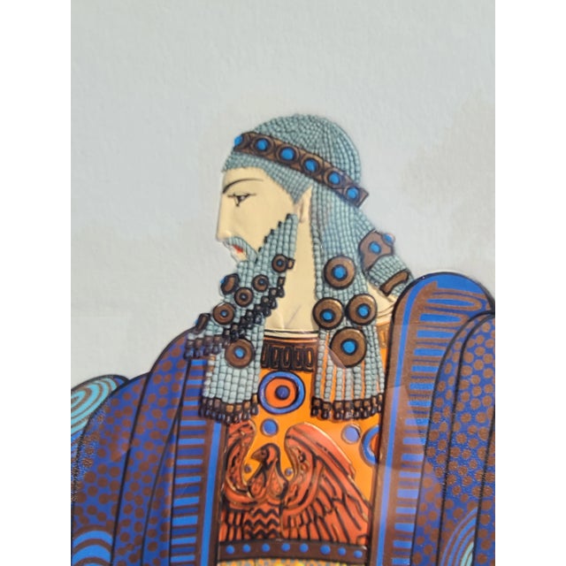 Art Deco Erté Zeus and Hera Suite 1981 Limited Edition Lithographs, Framed Pair For Sale - Image 3 of 12