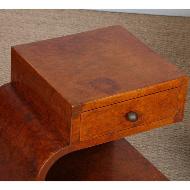 Bedside Tables in Burr Wood, 1930s, Set of 2 For Sale - Image 4 of 11