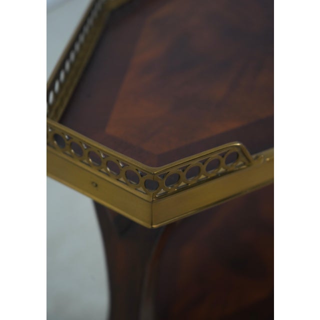 1980s Theodore Alexander Mahogany 3-Tier Butler’s Side Table For Sale - Image 5 of 14