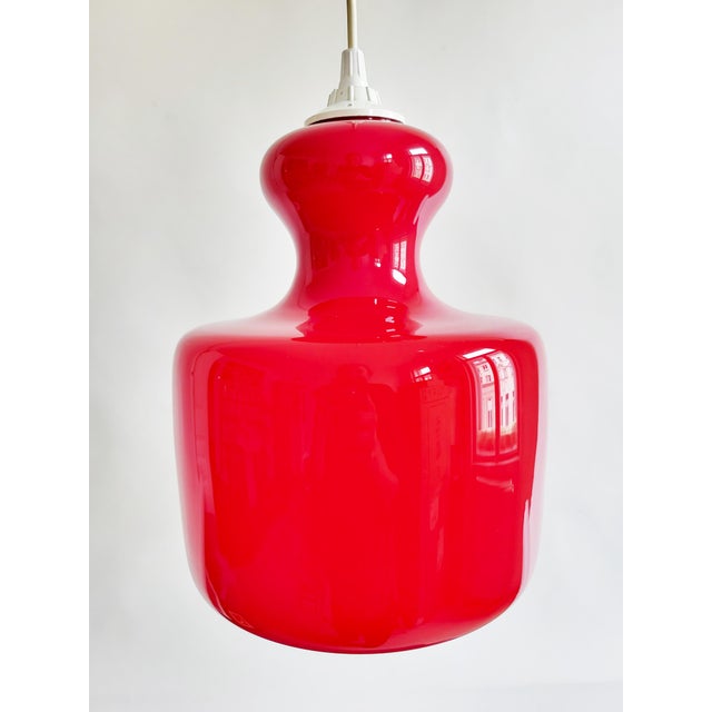 Pop Art Italian Red Glass Lamp, 1960s For Sale - Image 11 of 11