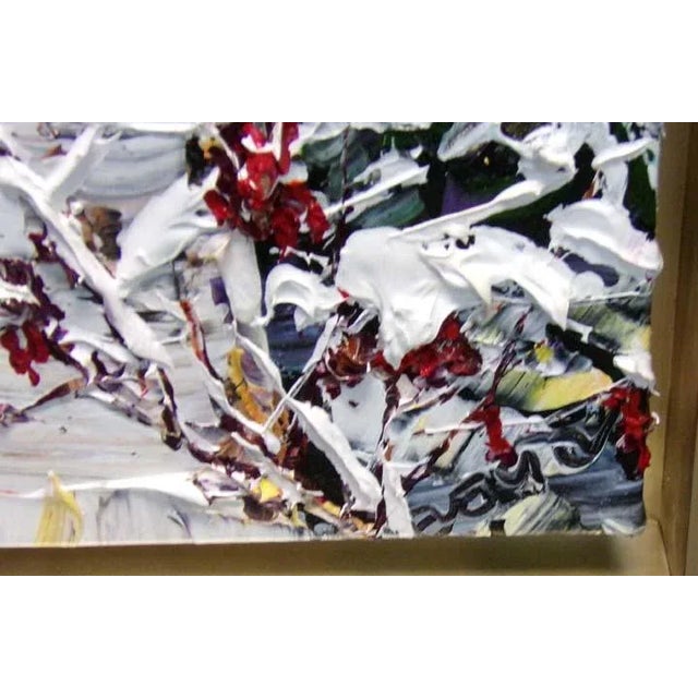 Textile Maya Eventov Untitled Original Acrylic Canvas H.Signed Tree Framed For Sale - Image 7 of 10