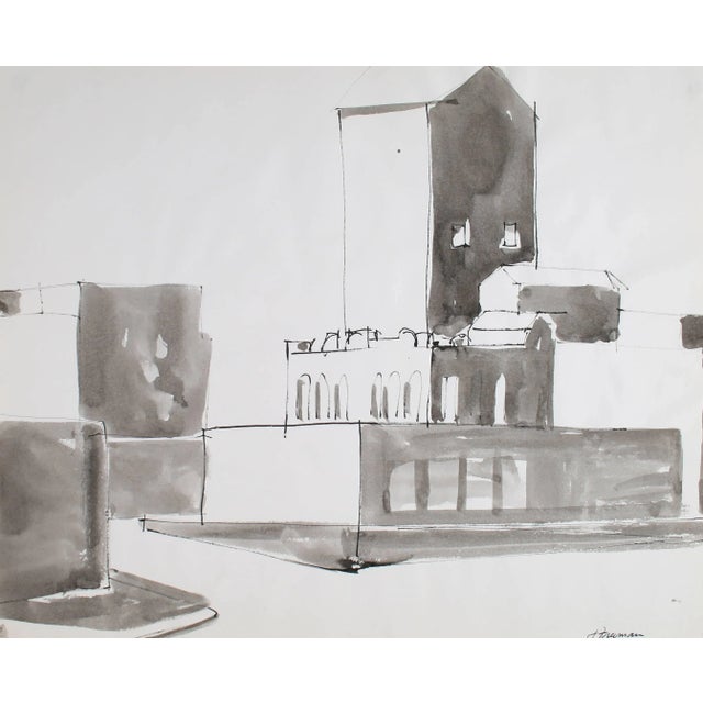 Modern Jack Freeman San Francisco Cityscape in Ink, 1976 1976 For Sale - Image 3 of 3