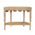 Worlds Away Matthew Izzo Home Paloma Demi Lune Rattan Console Table With Scalloped Top and Lower Open Shelf For Sale - Image 4 of 8