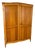 Vintage French Louis Oak 2-Door Bedroom Armoire For Sale