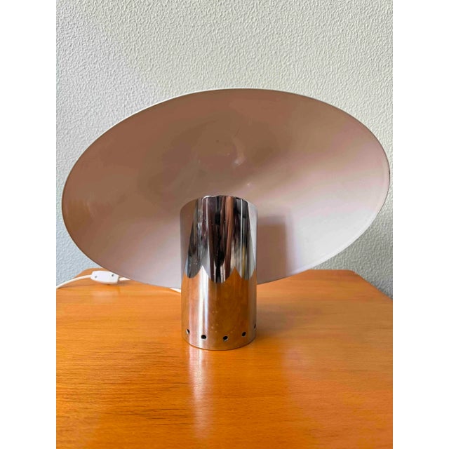 Chioccio White Aluminum & Chrome Table Lamp by Sergio Mazza for Quattrifolio, Italy, 1970s For Sale - Image 17 of 18