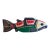 Squamish Nation Carved Wood and Paint Decorated Salmon Fish Wall Sculpture by Neil Baker For Sale