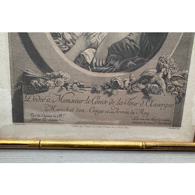 18th Century French Rococo Engravings of Fragonard Le Baiser (The Kiss) and Le Baiser Derobe The Stolen Kiss - Pair For Sale - Image 4 of 6
