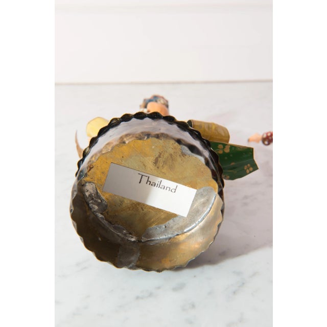 Mid-Century Modern 1970s Lee Menichetti Thailand Dance Costumed Sculptures- Set of 3 For Sale - Image 3 of 13