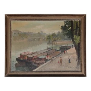 Mykola Krychevsky, View of the Seine, Painting