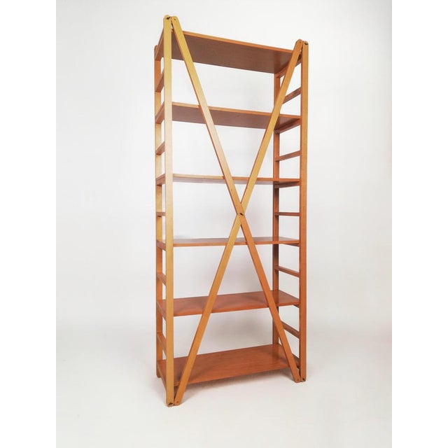 Wood Bookcase in Beech attributed to Enrico Tonucci, 1970s For Sale - Image 7 of 18