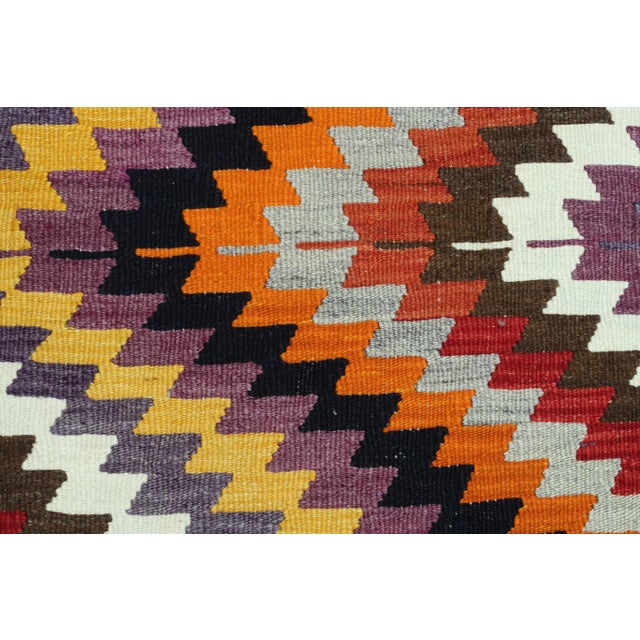 Vintage Turkish Kilim Rug- 5′5″ × 7′3″ For Sale - Image 6 of 9
