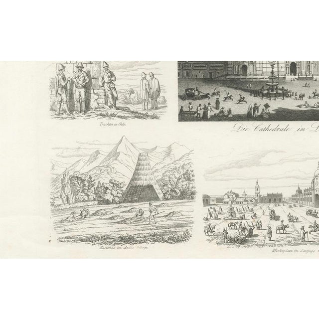Lime Antique Print of Peru, Bolivia and Chile Lima Cathedral and Views, 1855 For Sale - Image 8 of 9