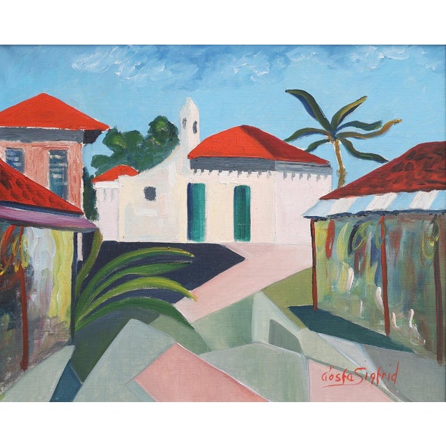 Gösta Sigfrid, City View, 1960s, Oil on Canvas, Framed For Sale - Image 18 of 18
