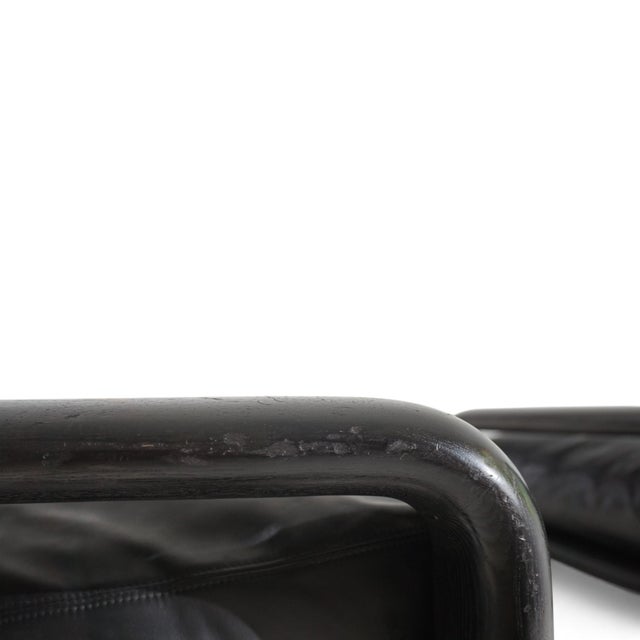 Black Hombre Leather Lounge Chairs by Burkhard Vogtherr for Rosenthal, 1970, Set of 2 For Sale - Image 8 of 18