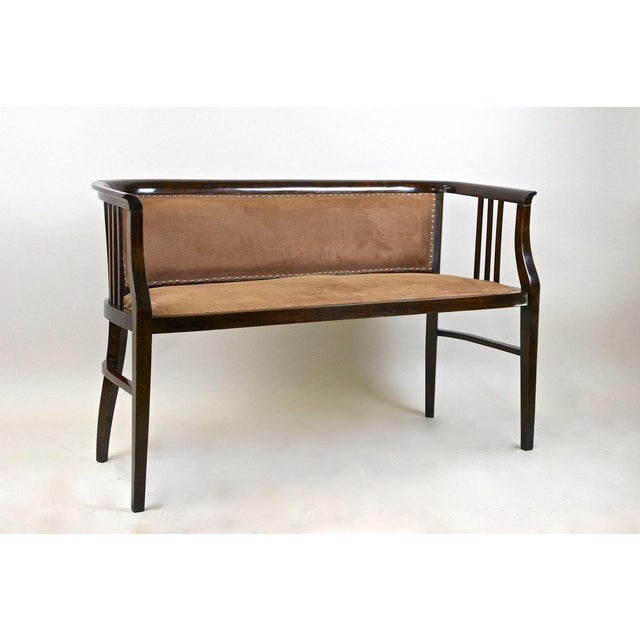 Wood Art Nouveau Bentwood Bench, Austria, 1910 For Sale - Image 7 of 18
