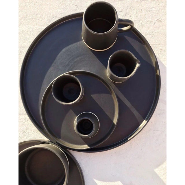 Ceramic Casa Cubista Matte Tableware - Plates, Small, Black For Sale - Image 7 of 9