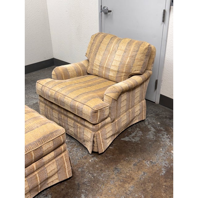 Vanguard Furniture Vanguard Furniture Arm Chair + Ottoman Set For Sale - Image 4 of 12